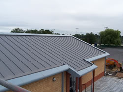 Sika Trocal standing seam roof on a school