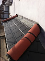 New roof built on Eastbourne extension.